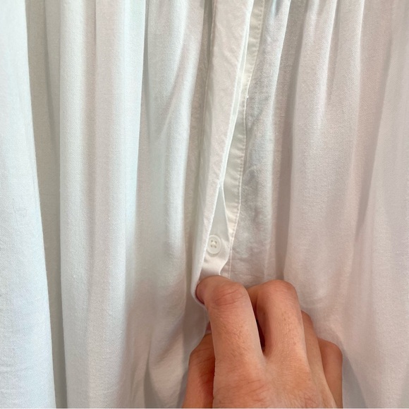 Sundance Long Sleeve 1/2 Button Pleated Ruffle Front Top - Picture 7 of 10